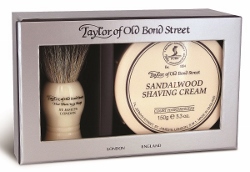 TAY-206 Taylors Of Old Bond Street Badger Shaving Brush & Sandalwood Shaving Cream 